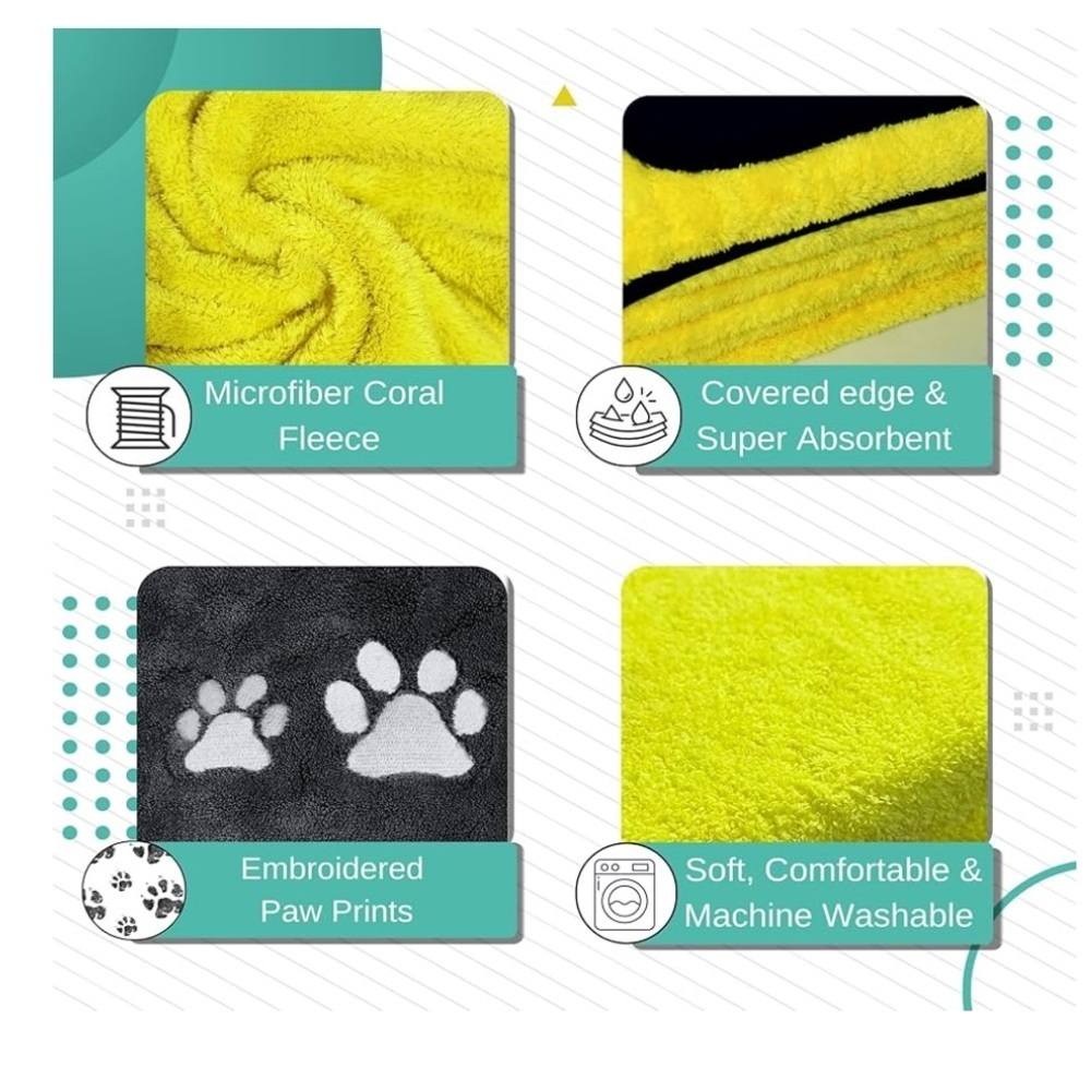 Niko Grooming Kit - Hair Brush, Dog Towel, Dog Bath Brush, Dog Toothbrush - Picture 4 of 6